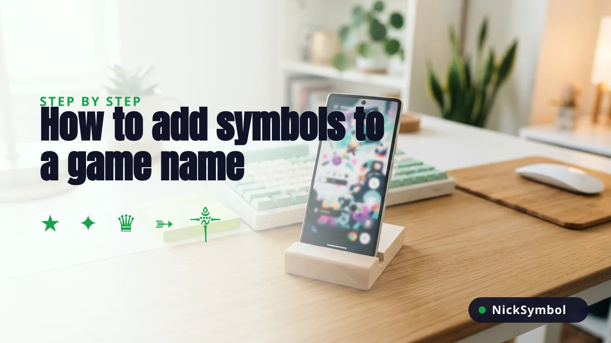 How to Add Symbols to Game Names — Character Limits for Every Field