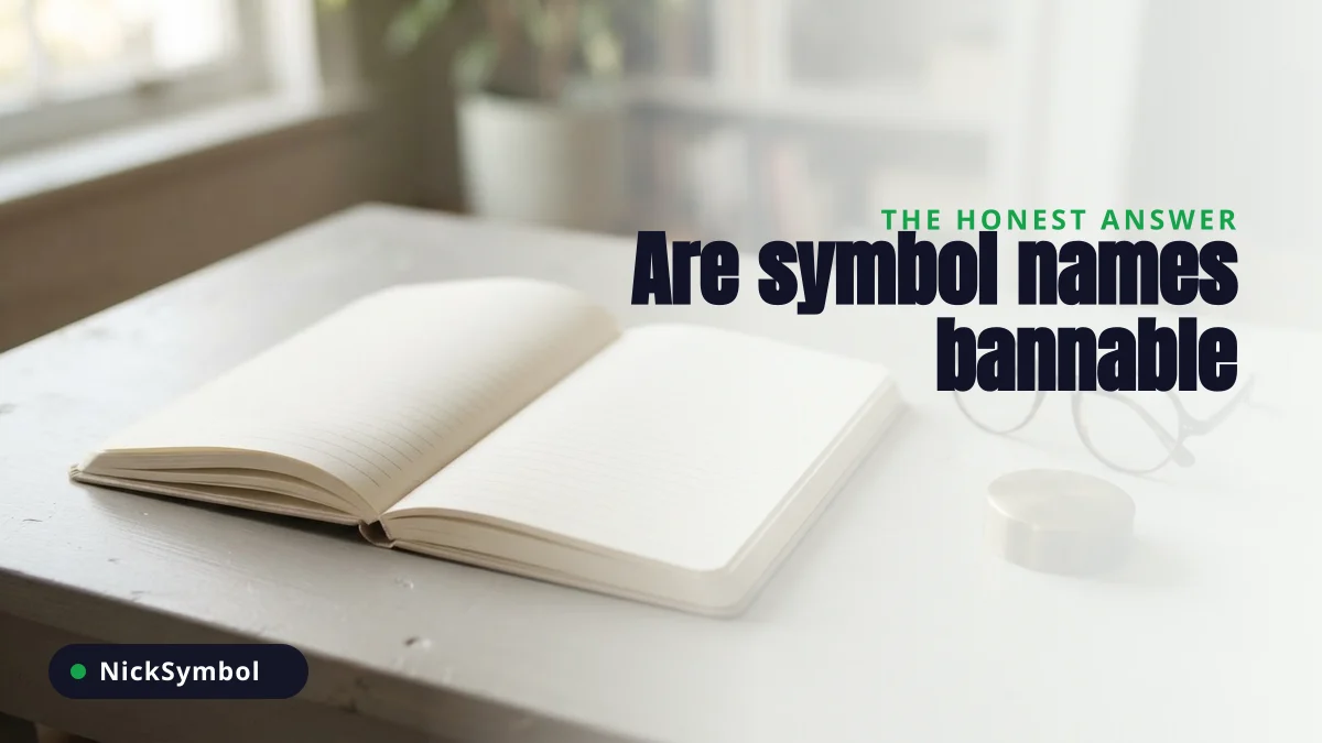 Are Symbol Names Bannable? The Honest Answer