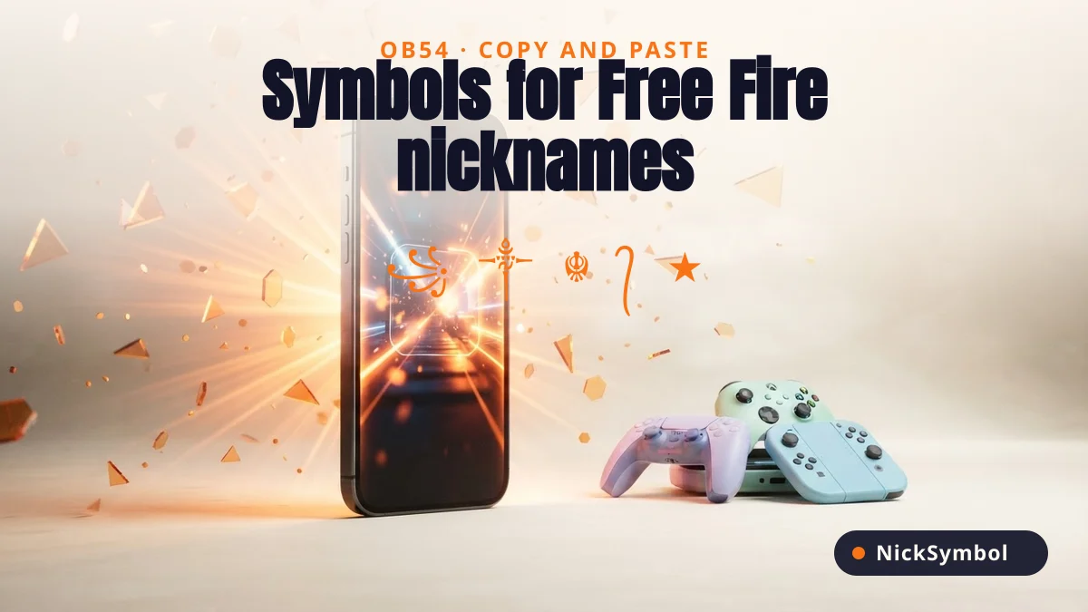 Symbols for Free Fire Nicknames — Copy, Paste and Fit 12 Characters