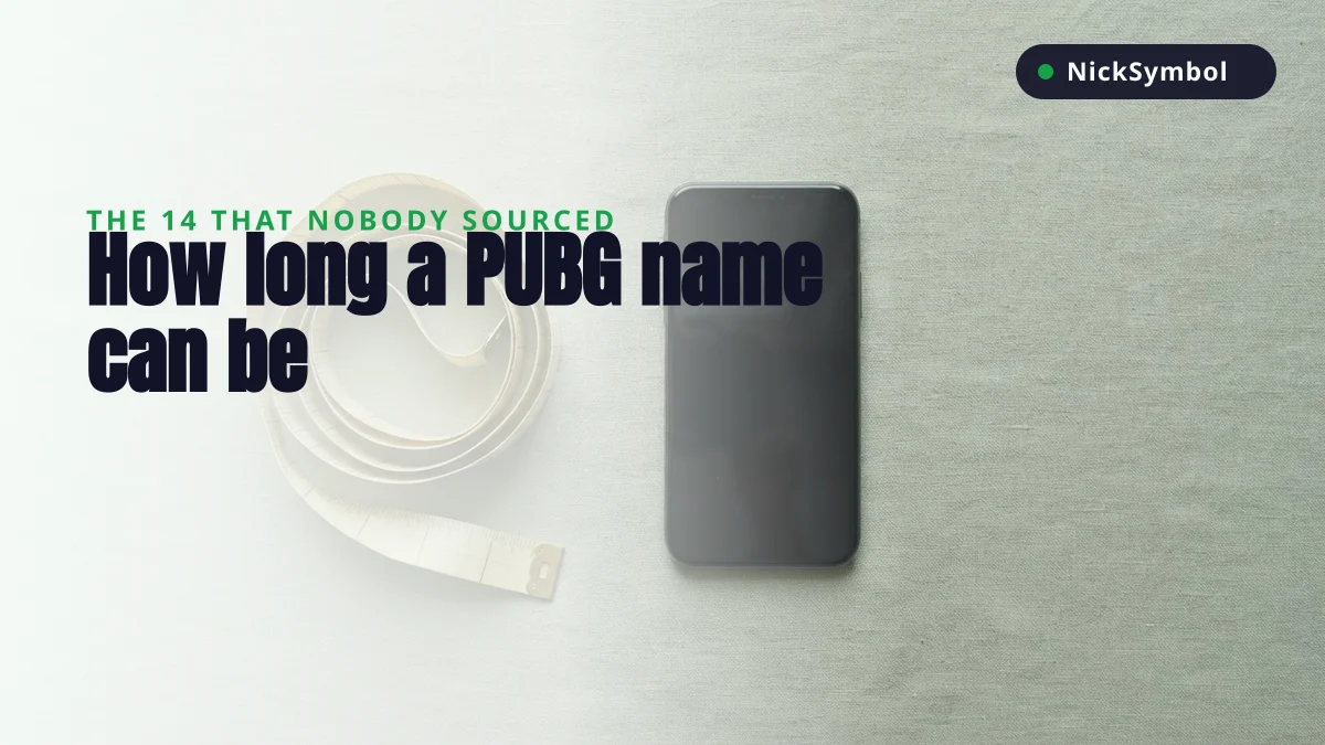 Tape measure beside a phone illustrating the PUBG Mobile name length limit