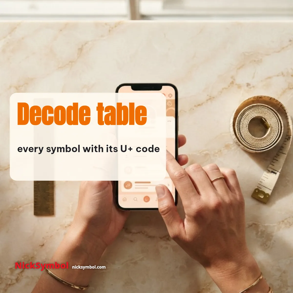 Decode table of symbols used in Shubham names