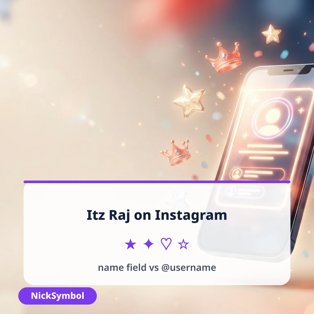 Itz Raj Instagram display names and plain @username ideas
