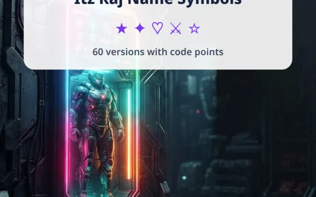 Itz Raj Name Symbols — Stylish Itz Raj Names for Instagram and Games