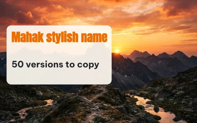 Mahak Name Symbols — Stylish Mahak Names for Instagram and Games