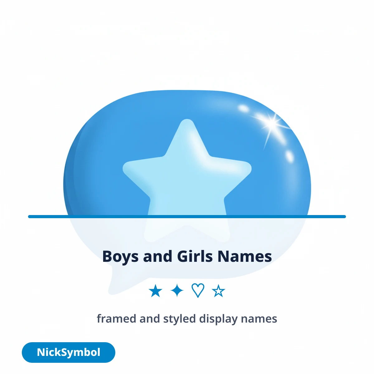 Stylish Telegram names for boys and girls with frames