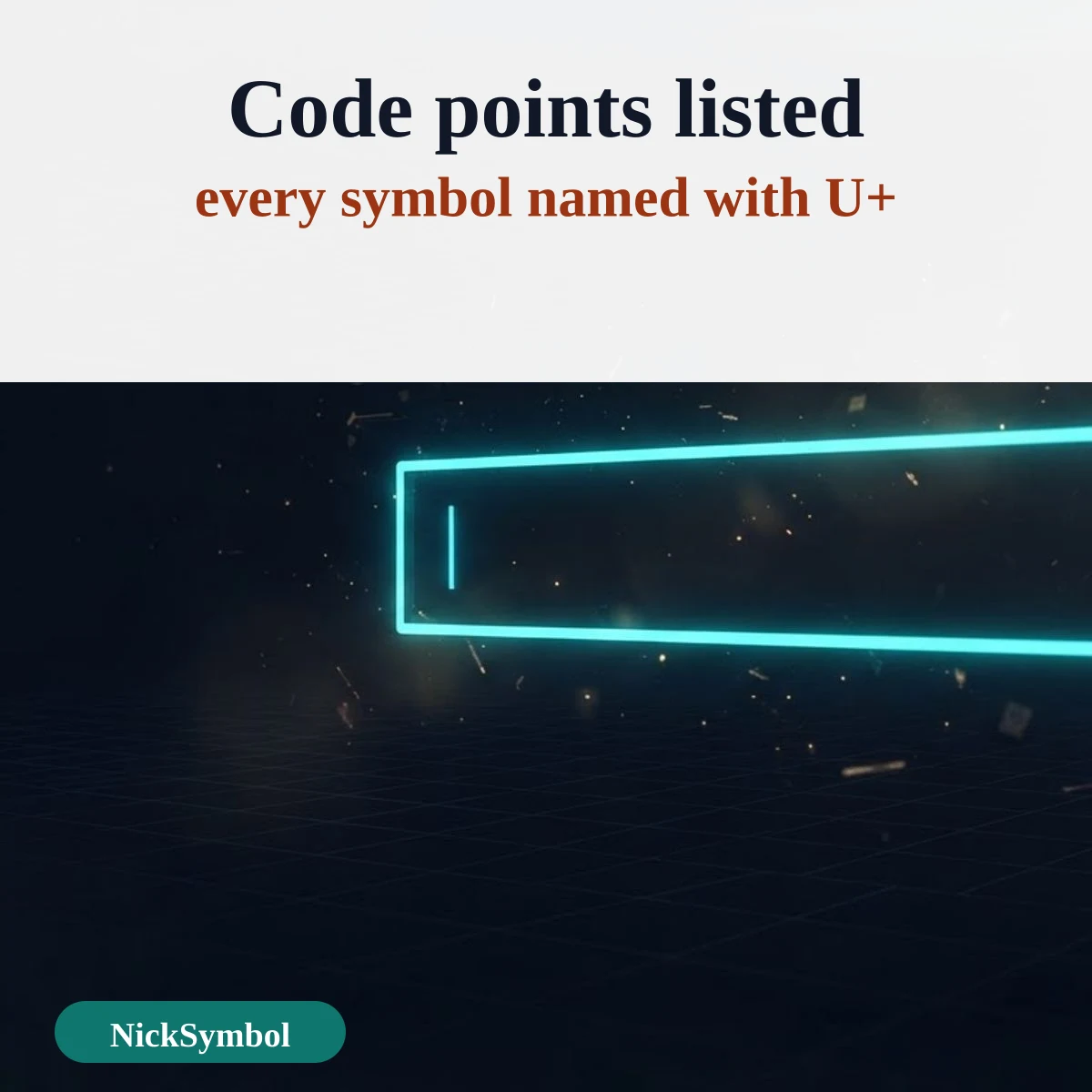 Code points of the symbols used in TikTok names